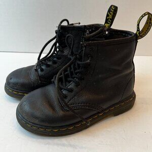 Dr Marten's Kids Toddler US Size 10 Black Leather Boots 1460T‎ AirWair Unisex
